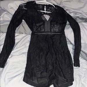 Black lace romper